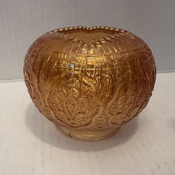 Other - Vintage Fenton Marigold Carnival Glass Persian Hair Receiver Rose Bowl Antique